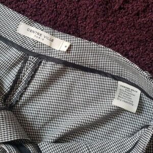 Office Siren Gingham Pants Women’s Black white size 6 Boardroom Workwear